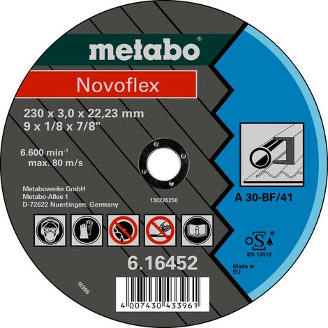 Metabo Meules De Tronçonnage Novoflex 115x2,5x22,2 Acier 3 Metabo Meules De Tronçonnage Novoflex 115x2,5x22,2 Acier