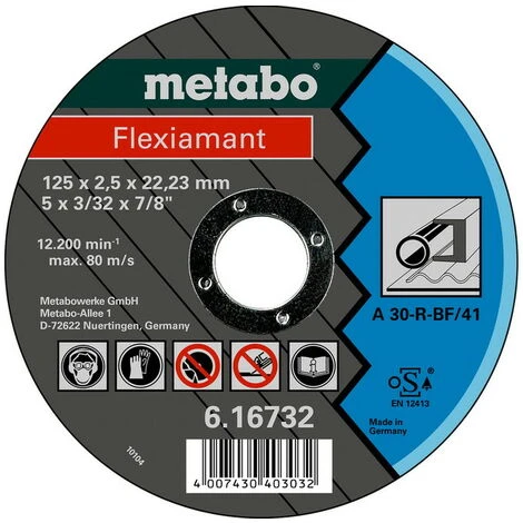 Metabo Meules De Tronçonnage Flexiamant 125x2,5x22,2 Acier 3 Metabo Meules De Tronçonnage Flexiamant 125x2,5x22,2 Acier