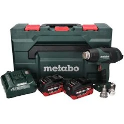 Metabo HG 18 LTX 500 Souffleur D'air Chaud Sans Fil 18 V 300 - 500 ° C + 2x Batteries 5,5 Ah + Chargeur + Coffret MetaBox -Metabo Soldes 62943488 4