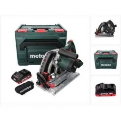 Metabo KT 18 LTX 66 BL Scie Circulaire Plongeante Sans Fil 18 V 165 Mm + 1x Batterie 4.0 Ah + Coffret MetaBOX - Sans Chargeur