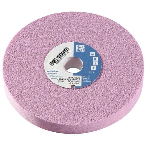 Metabo Meule 200 X 25 X 32 Mm, 80J, Corindon Supérieur, Pour Touret à Meuler - 629077000 3 Metabo Meule 200 X 25 X 32 Mm, 80J, Corindon Supérieur, Pour Touret à Meuler - 629077000