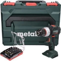 Metabo SB 18 LT BL Perceuse-visseuse à Percussion Sans Fil 75 Nm 18 V Brushless + Coffret MetaBOX + Set D'embouts, 32 Pcs. - Sans Batterie, Sans Chargeur -Metabo Soldes 67638984 2