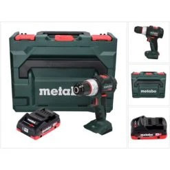 Metabo SB 18 LT BL Perceuse-visseuse à Percussion Sans Fil 75 Nm18 V Brushless + 1x Batterie 4,0 Ah + Coffret MetaBOX - Sans Chargeur