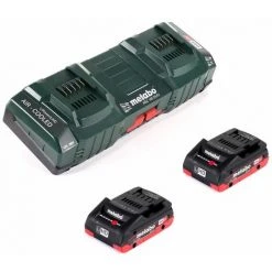 Metabo Basis Set: 2x Batteries LIHD 4,0Ah + Chargeur Double ASC 145 DUO -Metabo Soldes 68204427 3