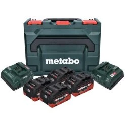 Metabo Basis Set LIHD + 4x Batteries 8,0 Ah + 2x Chargeurs + Coffret De Transport Metaloc ( 685135000 ) -Metabo Soldes 68957084 2