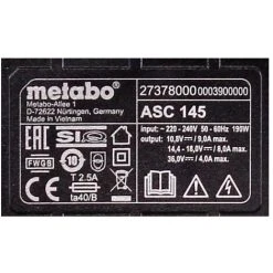 Metabo Set De Base 18V : 1x Batterie 8,0Ah LiHD + Chargeur ASC 145 (625369000) (627378000) 11 Metabo Set De Base 18V : 1x Batterie 8,0Ah LiHD + Chargeur ASC 145 (625369000) (627378000) -Metabo Soldes 68957089 5
