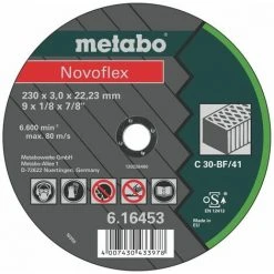 Metabo Novoflex 230X3,0X22,3 Pierre, Meule De Tronçonnage, Version Droite