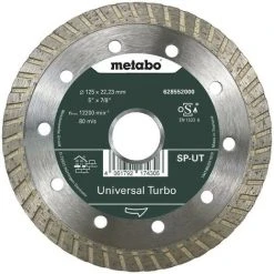 Disque à Tronçonner Diamanté SP-UT,125 X 22,23 Mm Metabo