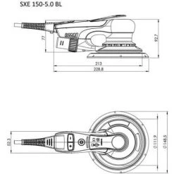 METABO Ponceuse Excentrique Ø150mm 350W SXE 150-5.0 BL - 615050700 -Metabo Soldes 8339375 3