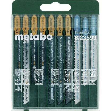 Metabo 623599000 Assortiment De Lames De Scie, 10 Pièces 10 Pc(s) 3 Metabo 623599000 Assortiment De Lames De Scie, 10 Pièces 10 Pc(s)